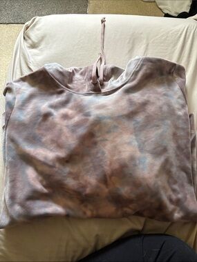 Women's Tie-Dye Pullover Hoodie in Mauve Multi